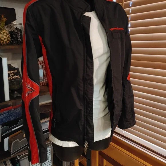 Harley-Davidson Vortex Nylon Lightweight Nylon Rain Jacket - Picture 3 of 8